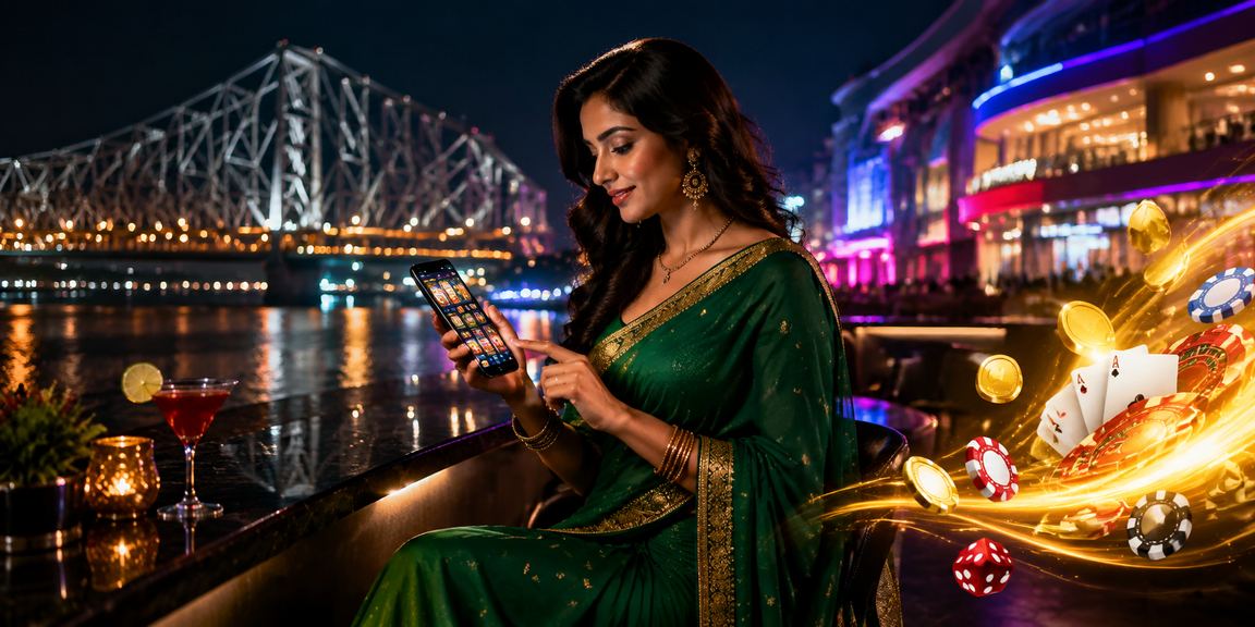 VIP player enjoying casino rewards in Kolkata with mobile phone